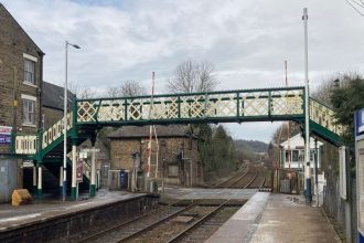 Victorian footbridge restored for passengers on Derbyshire railway station