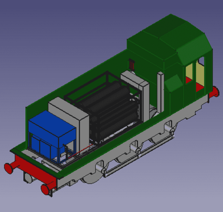 A 3D view of plans for the Harrier Hydroshunter from the University of Birmingham