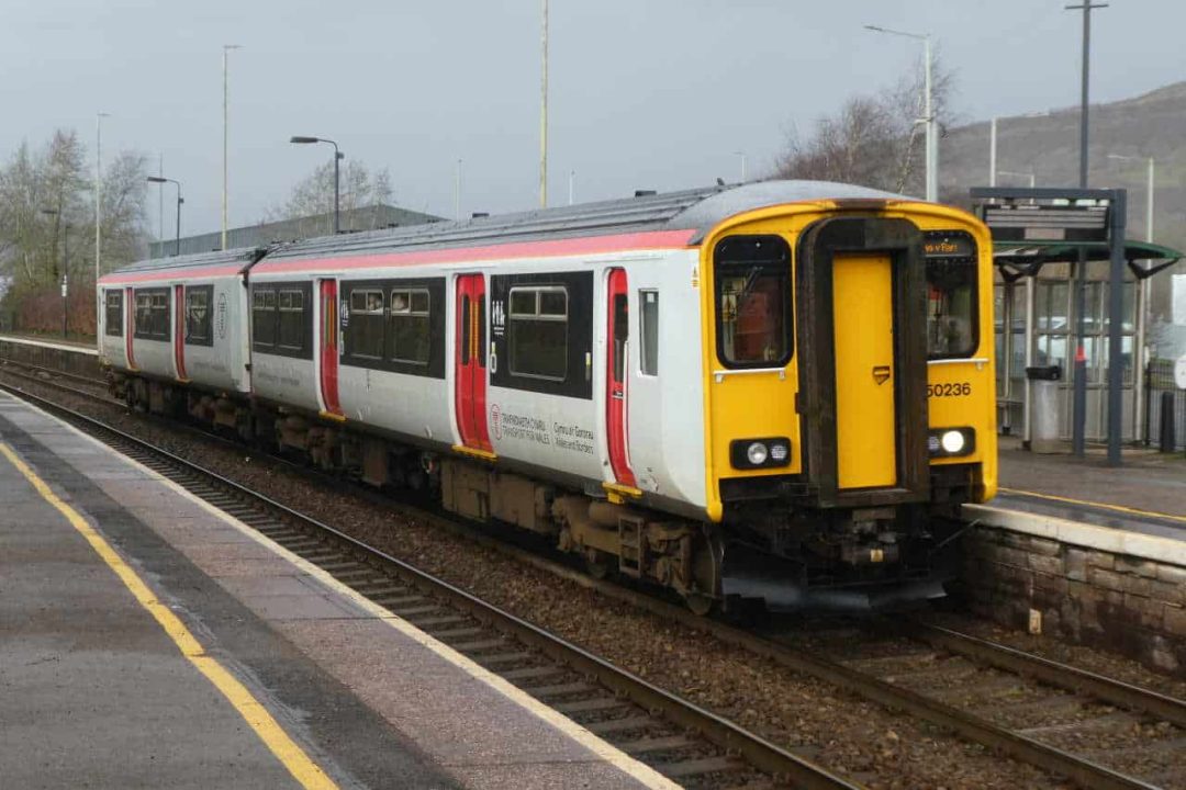 Transport for Wales Class 150 at Taffs Well