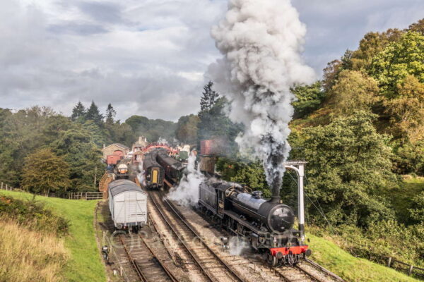 LNER K1 No. 62005 departs Goathland, North Yorkshire Moors Railway