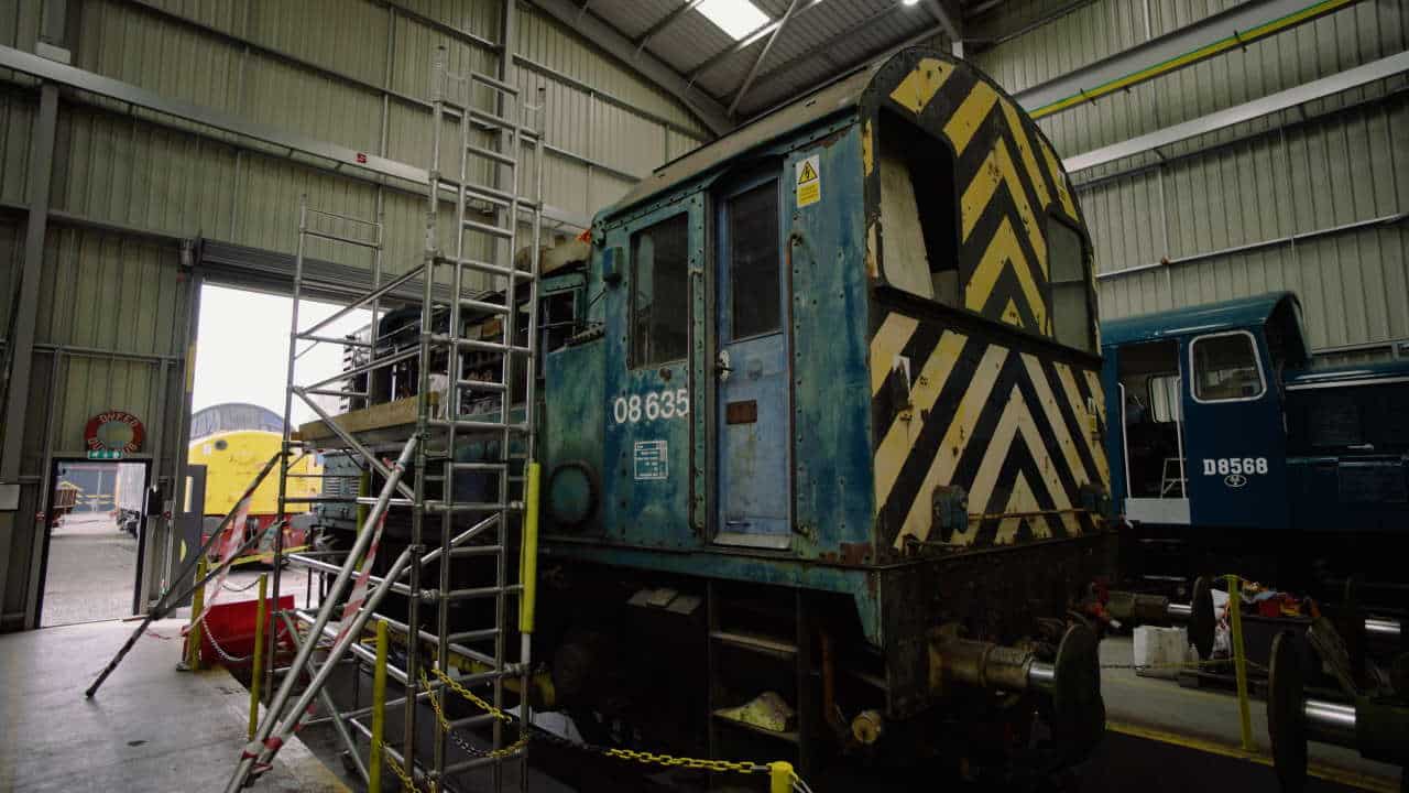 The Class 08 08635 will be the donor shunter for the project