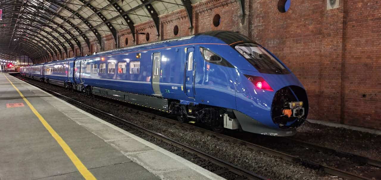 East Coast Trains Class 803 001 on test at Darlington