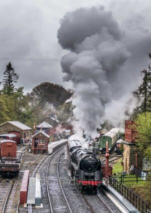 92134 departs Goathland, North Yorkshire Moors Railway