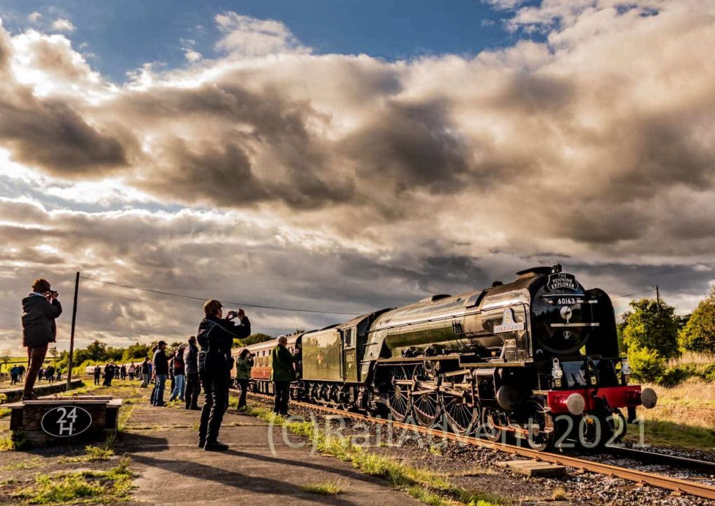 LNER A1 60163 Tornado arrives into Hellifield