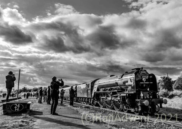 LNER A1 60163 Tornado arrives into Hellifield