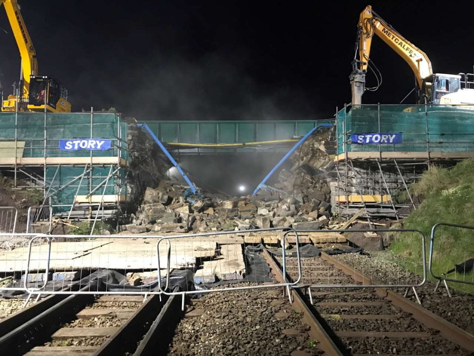 Siddick bridge after demolition