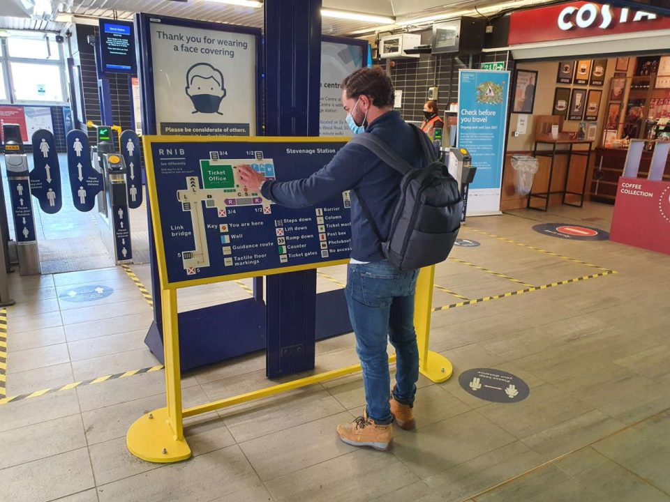 Stevenage station new tactile map