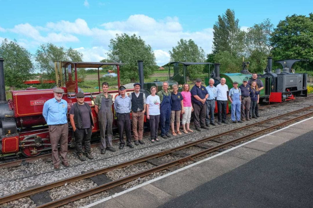 Some of the volunteers at the Amerton Railway Steam Gala