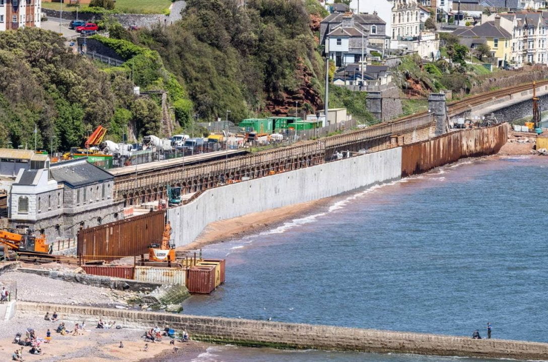 Progress on Dawlish sea wall