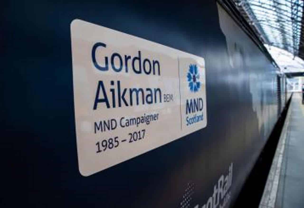 ScotRail Inter7City named after MND campaigner, Gordon Aikman BEM