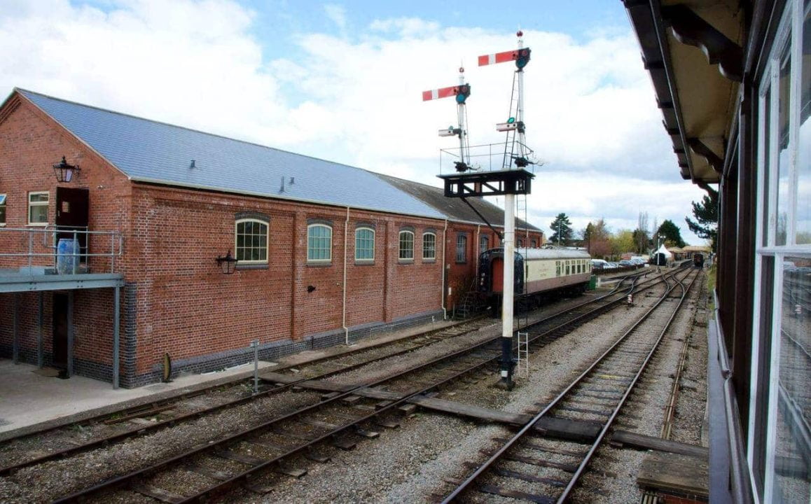 New volunteer building at Toddington station