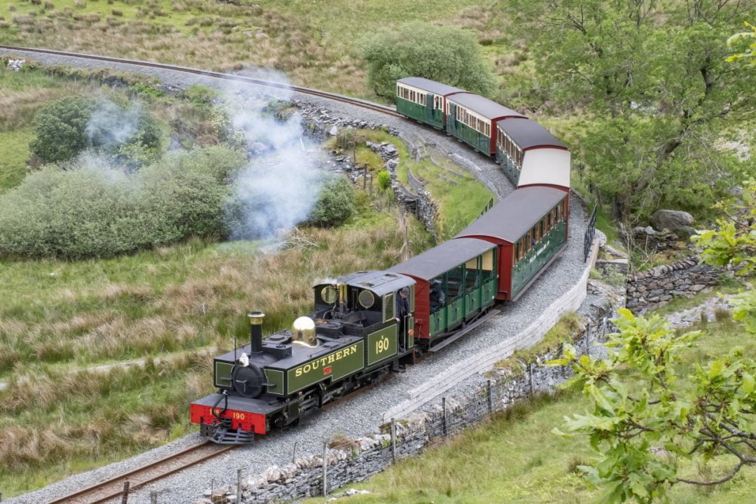 Lyd in steam on a PTG Tour on the Ffestiniog and Welsh Highland Railway