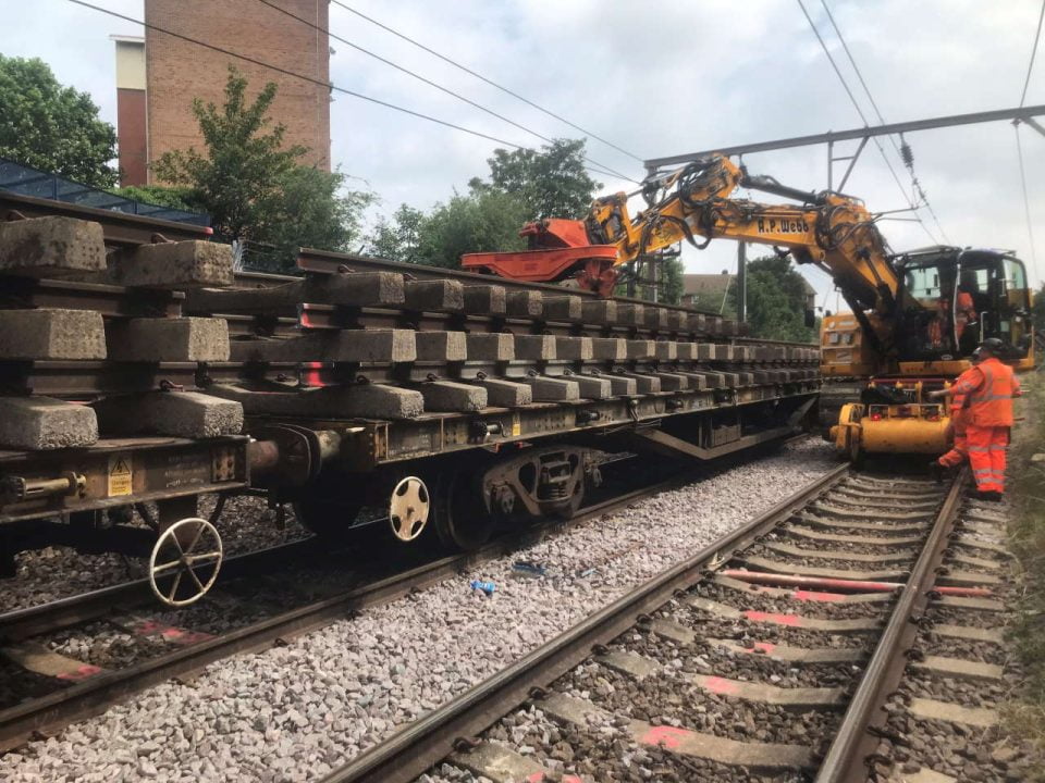 Upton Park track works