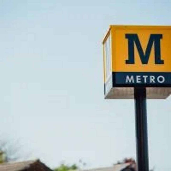 metro cube and blue sky