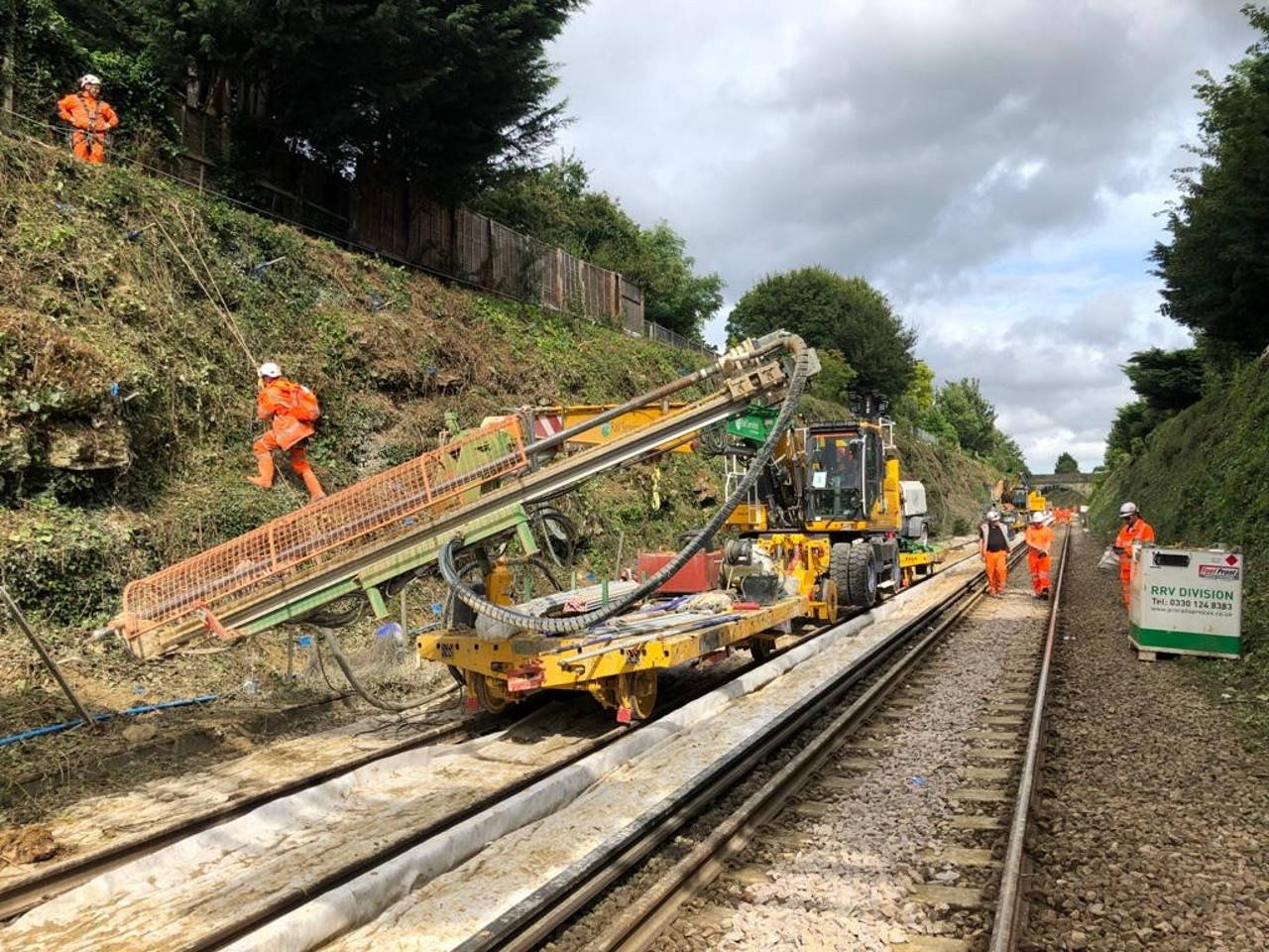 Network Rail completes landslip work on Ashford line near Bearsted