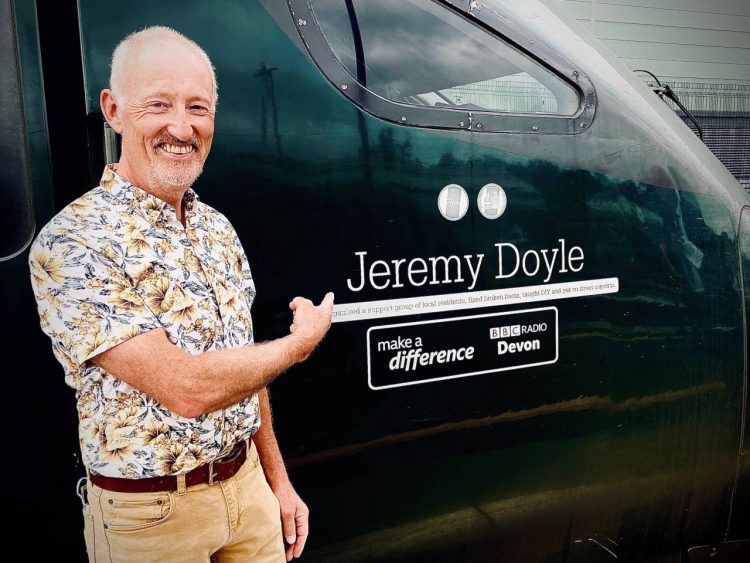 Jeremy Doyle with his named IET train