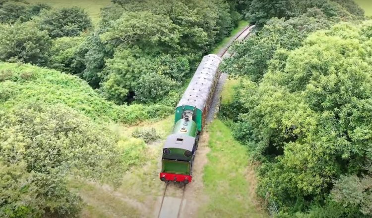 Trains back in action at the Helston Railway