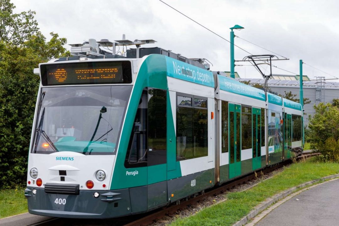 tram on the tram line