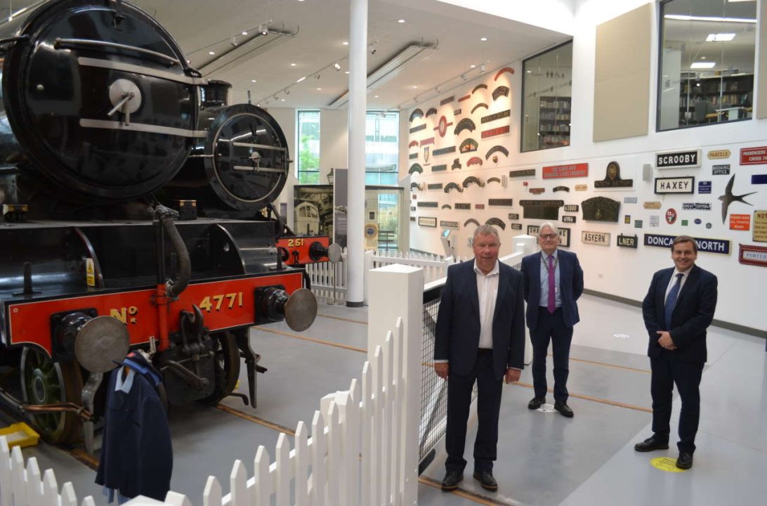 Chris Barron, Damian Allen and Andrew McLean in the Rail Heritage Centre 1