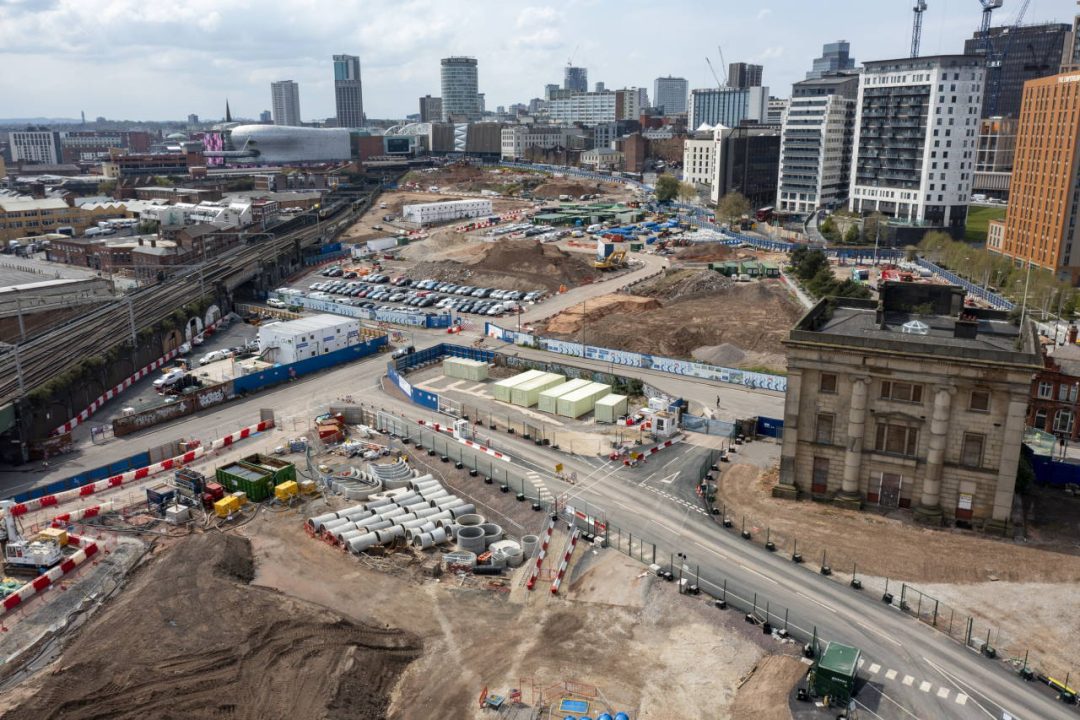 Drone footage of Birmingham Old Curzon Street