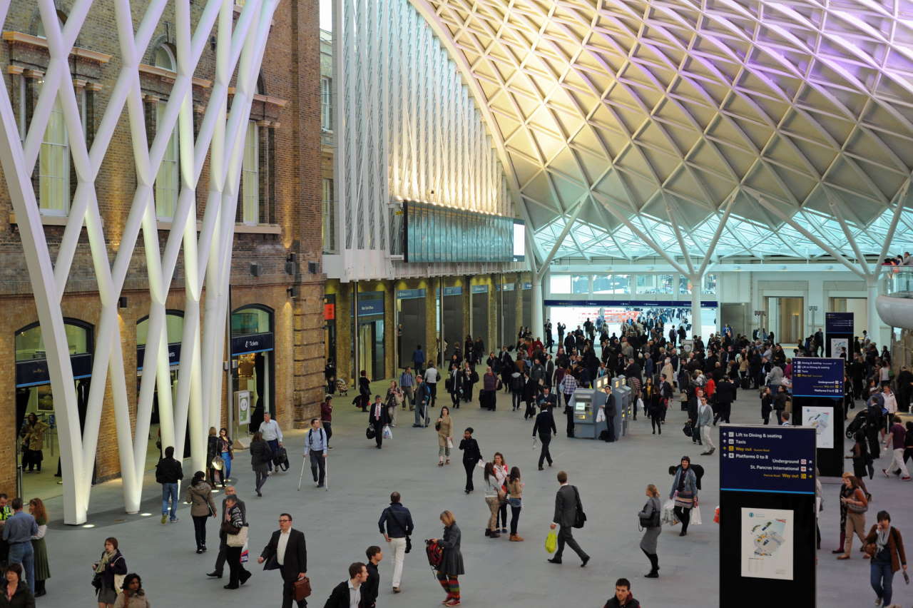 London Kings Cross station concourse