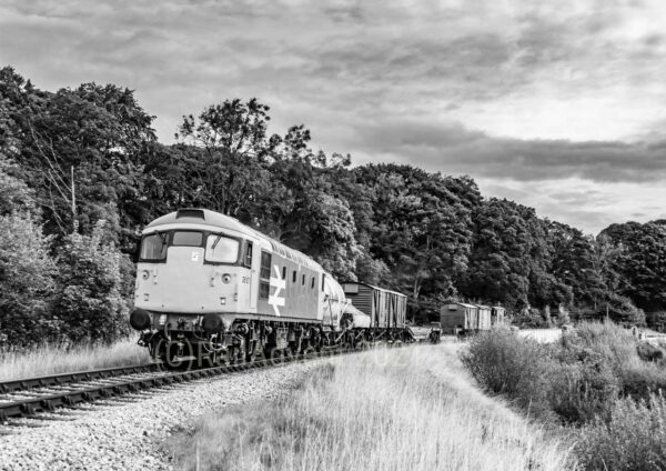 26007 passes through Mytholmes, Keighley and Worth Valley Railway