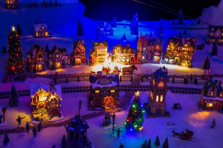 Christmas Village Display at Tenterden