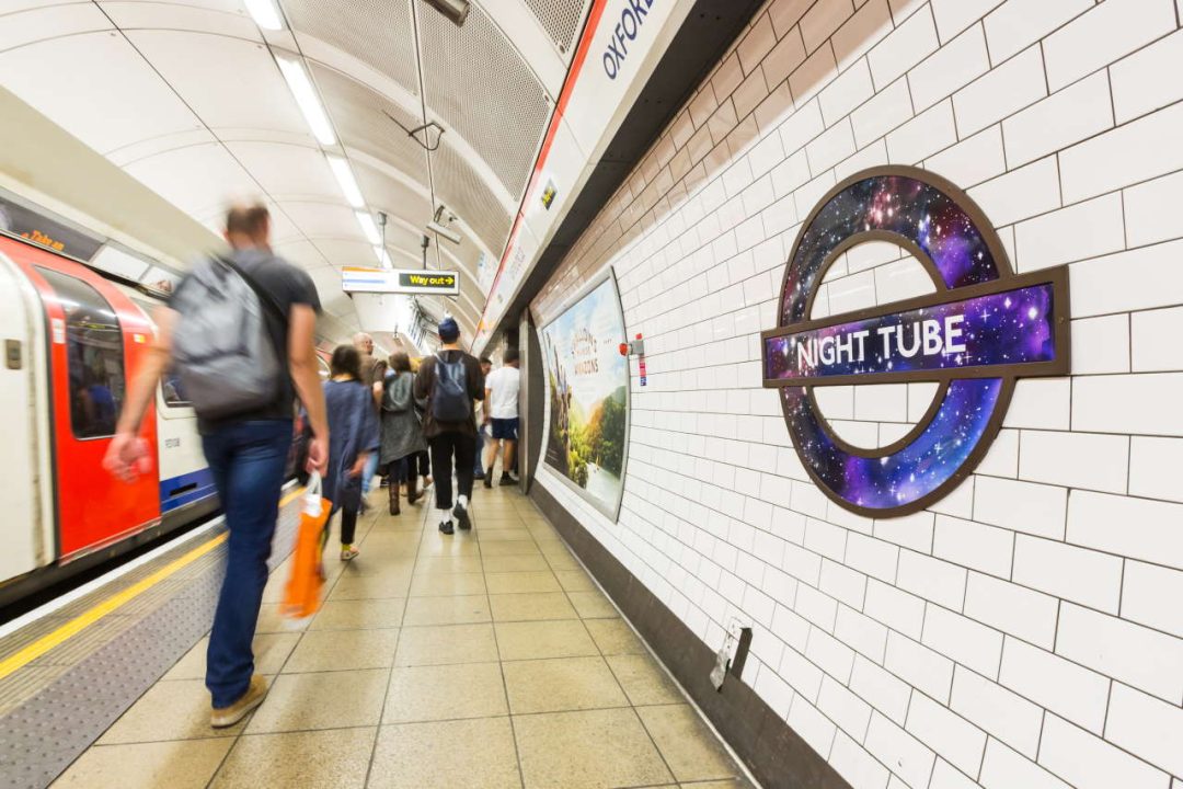 Night Tube Roundel at Oxford Circus