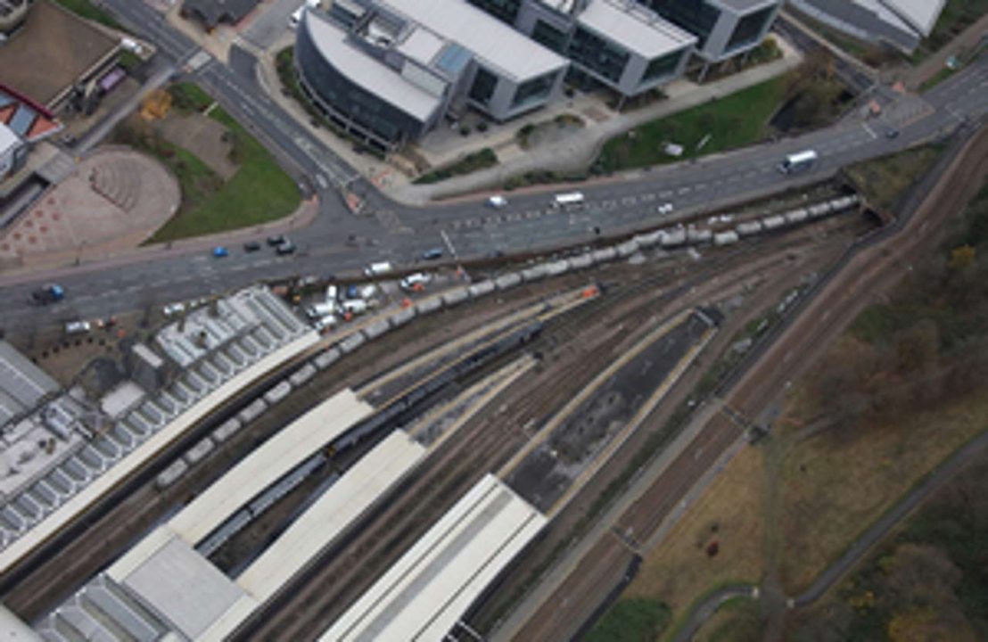 The train following the derailment