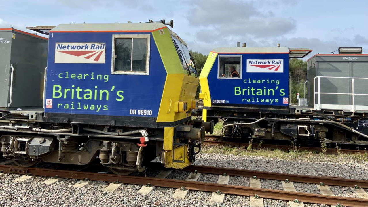 Two autumn treatment trains or MPVs facing each other