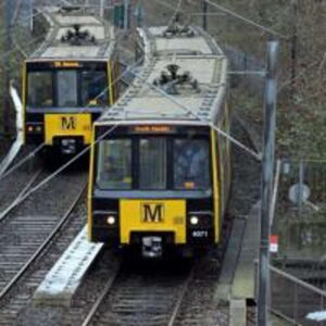 metro trains on line