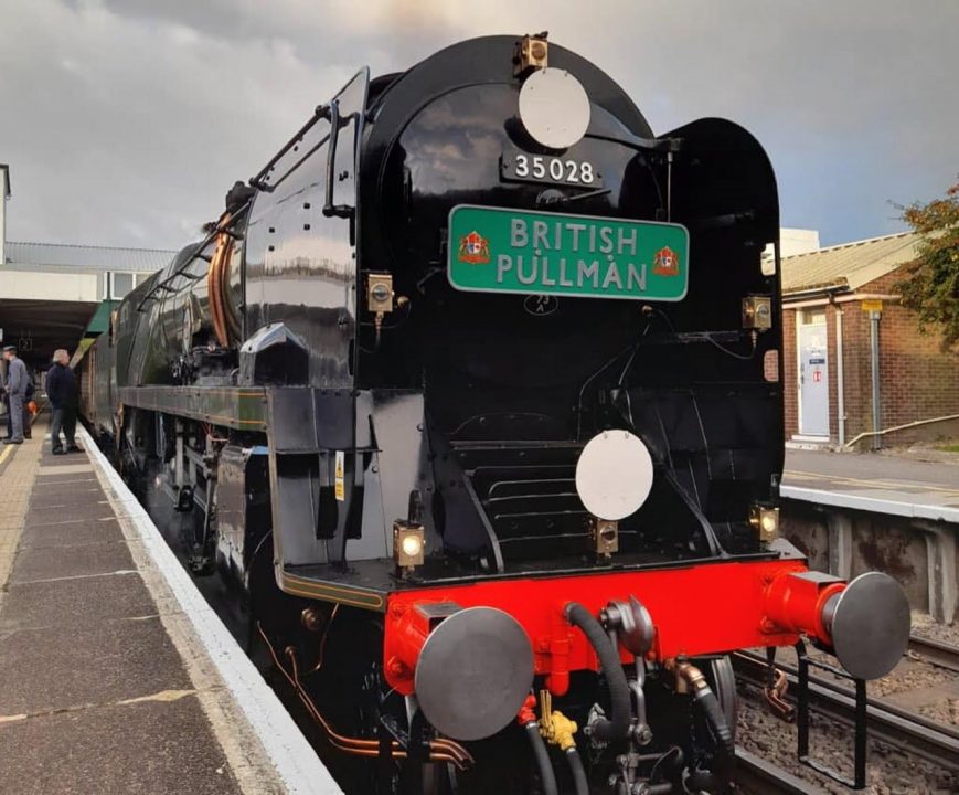 35028 Clan Line with the RailAid Pullman