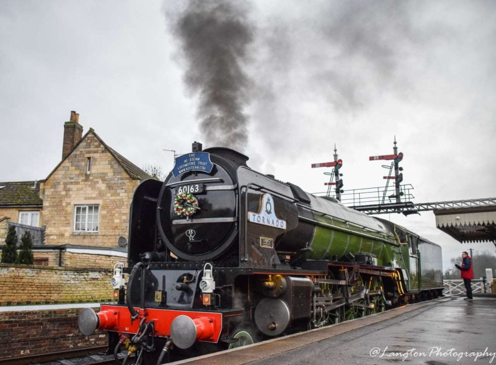 Tornado in action on the Nene Valley Railway