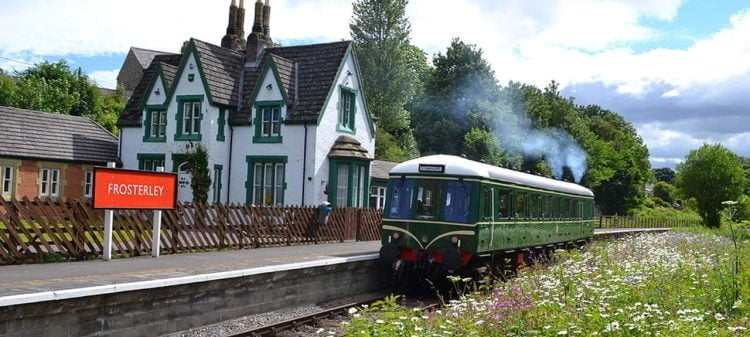 DMU at Frosterley station on the Weardale Railway