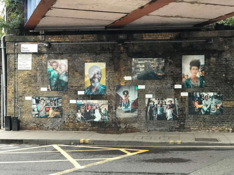 Hackney Central bridge wall 1