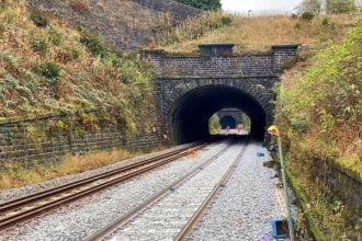 Track replaced in Calder Valley line’s Summit Tunnel