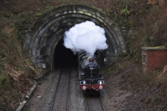 Watch: Two steam locomotives head to York on Christmas Tours