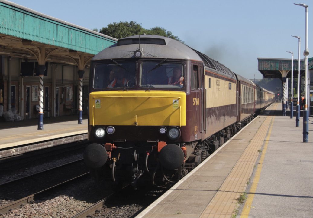 Class 57 on the Northern Belle at Chesterfield