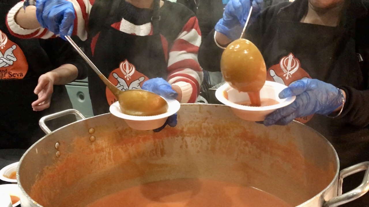 Birmingham New Street Christmas Eve meal 2018 - soup being prepared