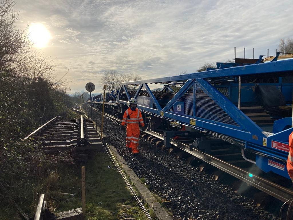 New Track Construction train