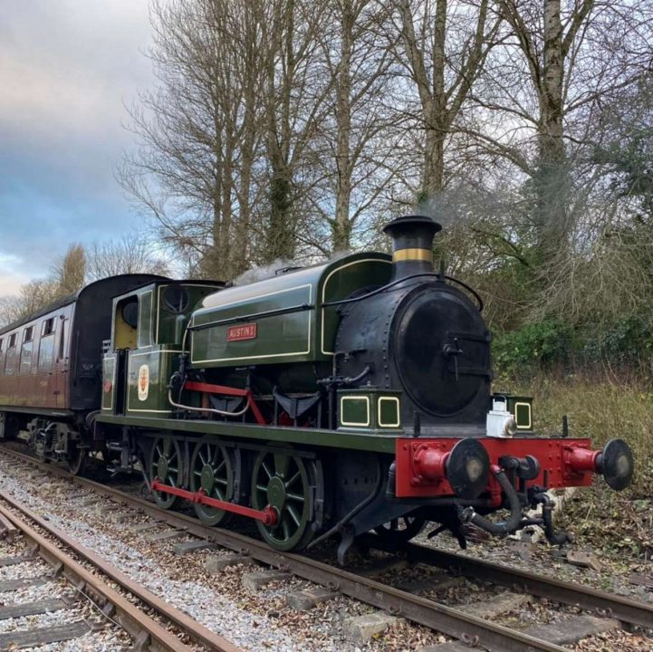 Austin 1 on the Somerset and Dorset Joint Railway at Midsomer Norton