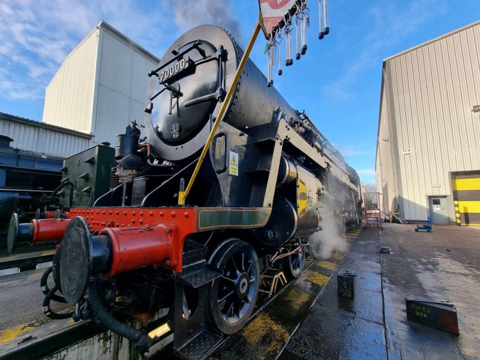 Britannia on test at Crewe