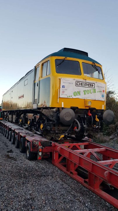 DEPG celebrity 47077 NORTH STAR ready to depart Bishops Lydeard for the NYMR on 13JAN22