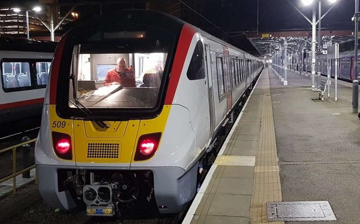 A Class 720 train at Southend Victoria