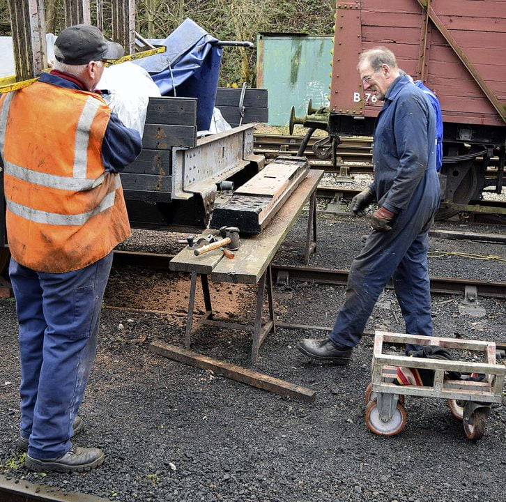 Fitting new buffer plank to jib runner for the Crane 30 Dec 2021