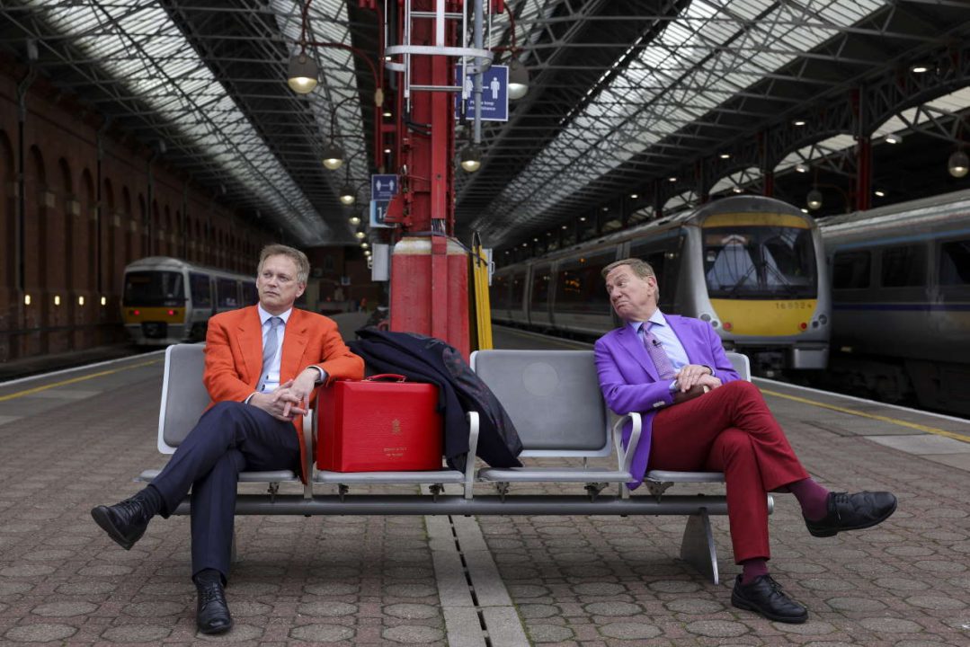 Grant Shapps is treated to a colourful Michael Portillo talk about Britain’s Great Railways Towns Cities