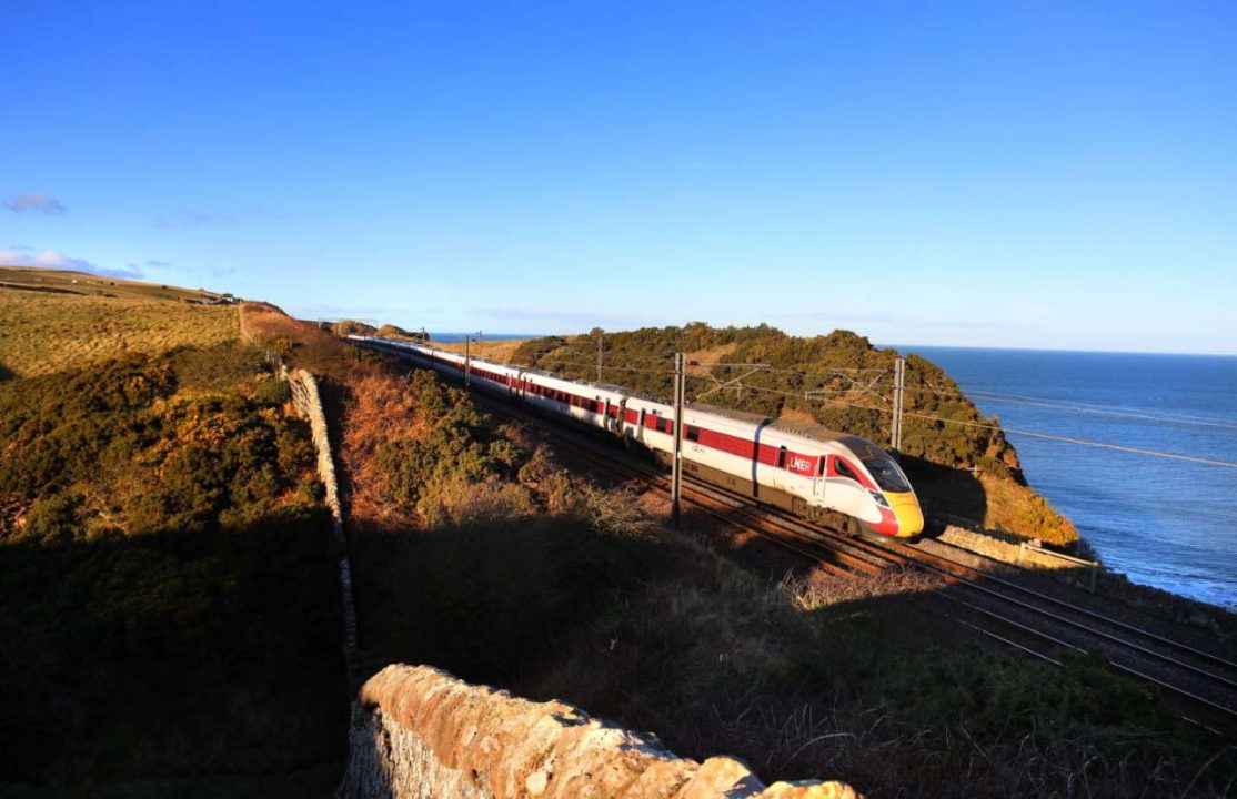 LNER train by the sea