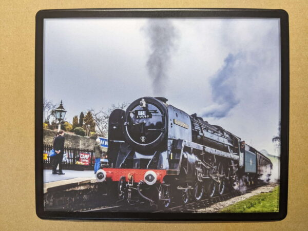 70013 Oliver Cromwell arrives at Oakworth on the Keighley & Worth Valley Railway