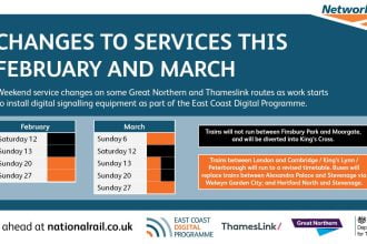 Weekend changes to trains from London for digital signalling work