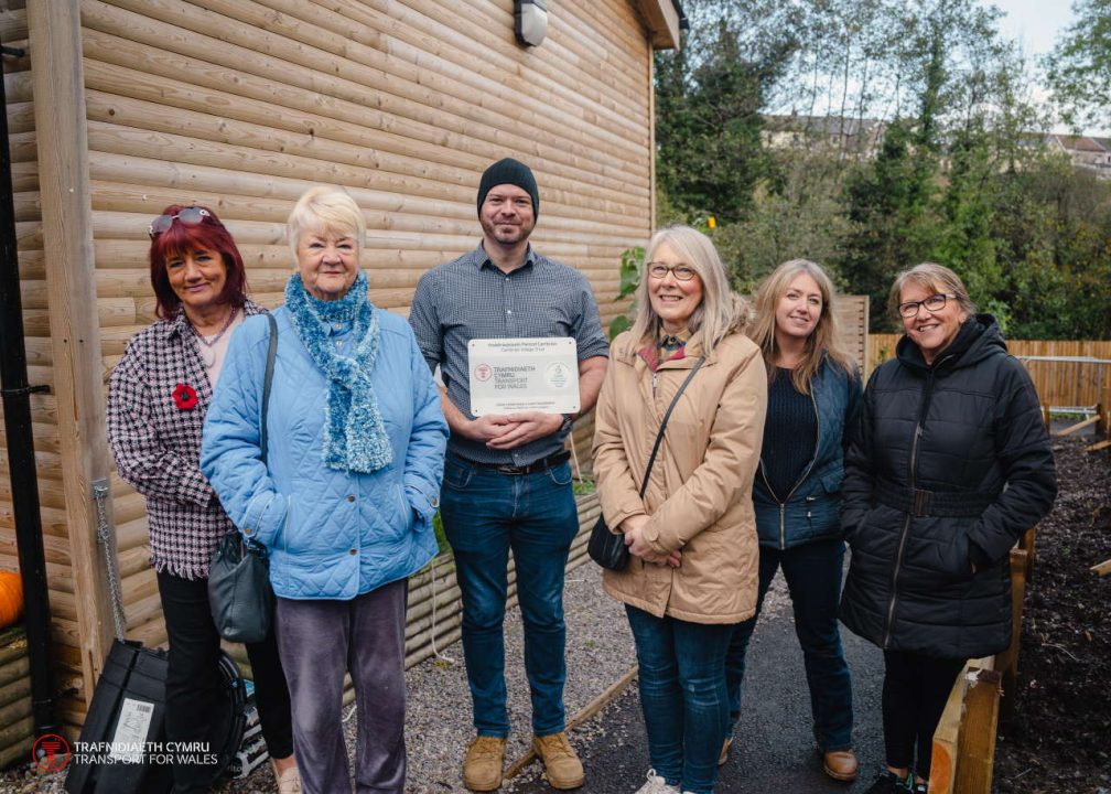 Gavin Mcauley Community Development Coordinator and volunteers from the Cambrian Village Trust.